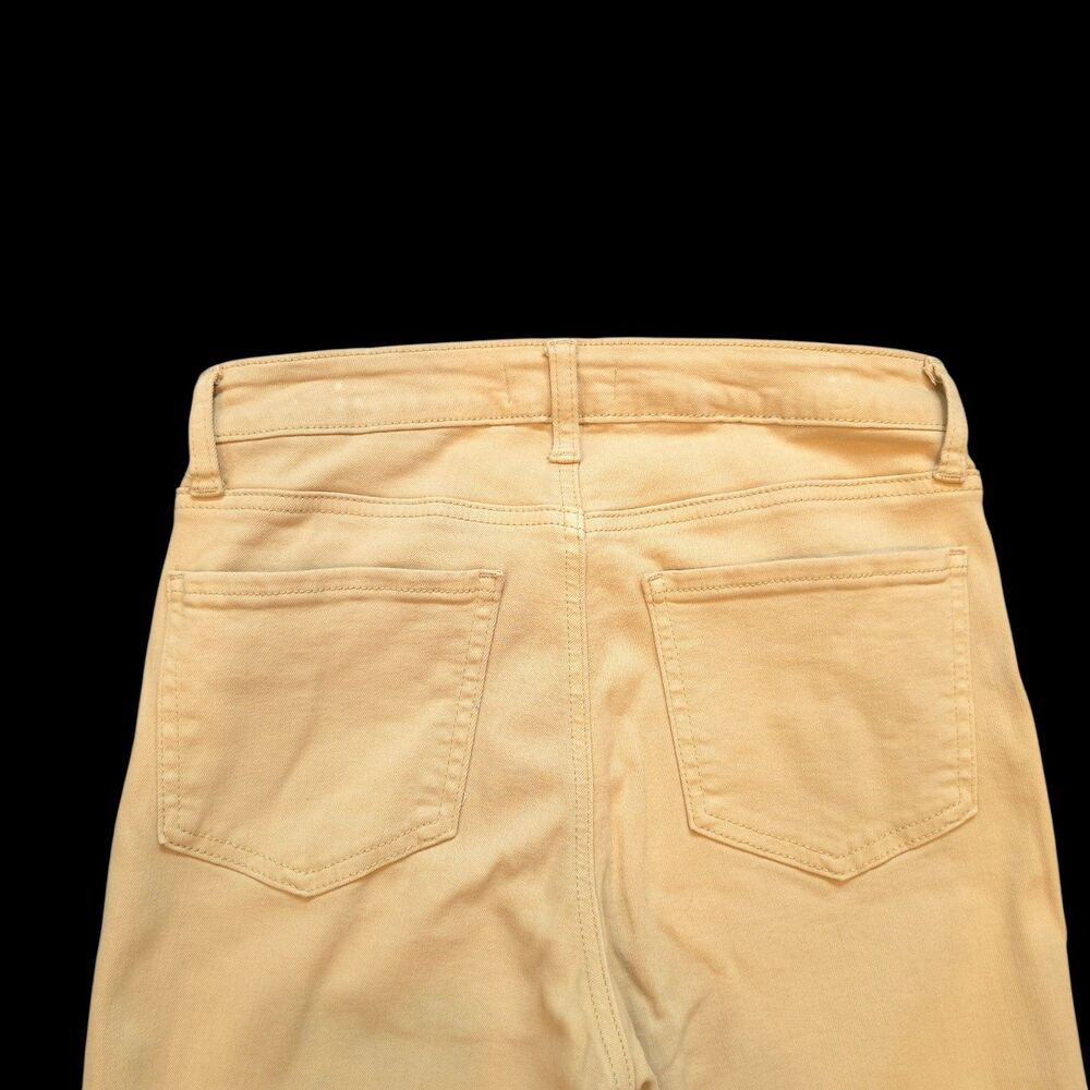 JBD Women's Dark Khaki Twill Flare Pants Size 28 GUC Stretch High Rise - Picture 4 of 6